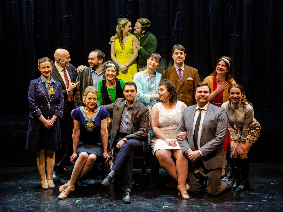 The cast of "Company," Four Seasons Theatre, 2025.