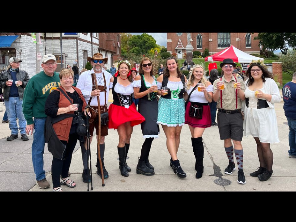Attendees at a past New Glarus Oktoberfest.