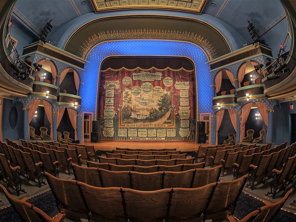 The interior of the Stoughton Opera House.